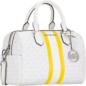Michael Kors Bedford Small Logo Stripe Satchel